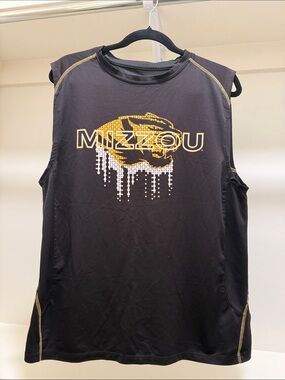 Men's Black & Gold Sleeveless Tank